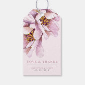 Blush Pink Floral Bloom Favor Gift Labels Cadeaulabel (Voorkant)