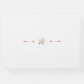 Blush Pink Floral Bloom Geometric Wedding Gastenboek (Achterkant)