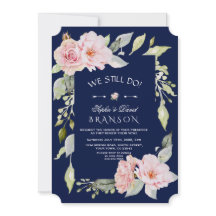 Blush Pink Floral Bloom Navy We doen het nog steed