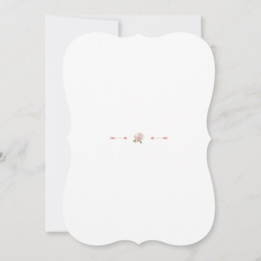  Blush Pink Floral Bloom Weddenschap Kaart (Achterkant)