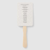 Blush Pink Floral Boho bruiloft Ceremony Programme Handwaaier (Achterkant)