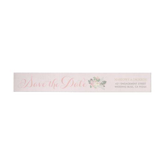Blush Pink Floral Boho Wedding Save the Date (Individueel)