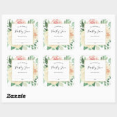 Blush Pink Floral bookplate sticker (Vel)