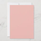Blush Pink Floral Border Monogram Weddenschap Kaart (Achterkant)