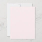 Blush Pink Floral Botanical Monogrammed Note Kaart (Achterkant)