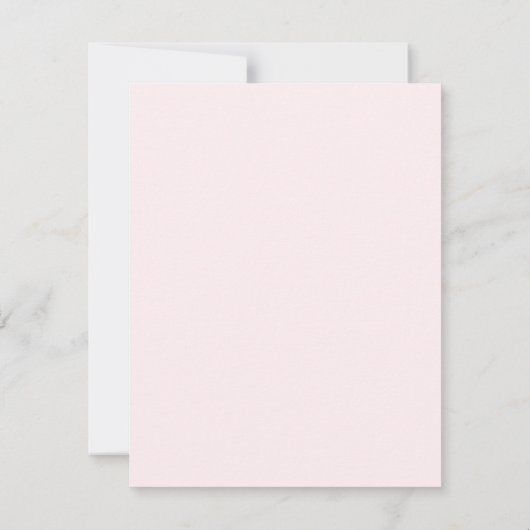 Blush Pink Floral Botanical Monogrammed Note Kaart (Achterkant)