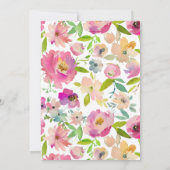 Blush Pink Floral Botanical Spring Wedding Kaart (Achterkant)