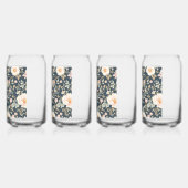 Blush Pink Floral Botanische Patroon: Natuurlijk Blikvorm Glas (Links)