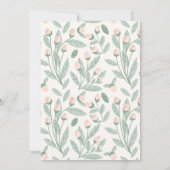 Blush Pink Floral Bridal Brunch Invitation Kaart (Achterkant)