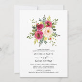 Blush Pink Floral, bruiloft Rehearsal Dinner Kaart (Voorkant)