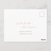 Blush Pink Floral Cacti Foliage Waterverf RSVP Briefkaart (Achterkant)