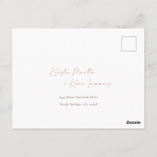 Blush Pink Floral Cacti Foliage Waterverf RSVP Briefkaart (Achterkant)