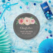 Blush Pink Floral Chalkboard Baby shower Bord (Feest)