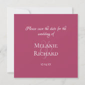 Blush Pink Floral Chalkboard Save the Date Card Kaart (Achterkant)