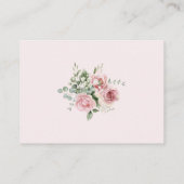 Blush Pink Floral Coquette Bow Boek Verzoek Informatiekaartje (Achterkant)