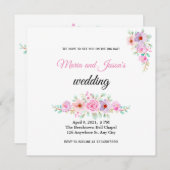 Blush Pink Floral Country Weddenschap Kaart (Voorkant / Achterkant)