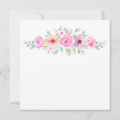 Blush Pink Floral Country Weddenschap Kaart (Achterkant)