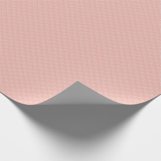 Blush Pink Floral Crest en Cream Wrapping Paper Cadeaupapier (Hoek)