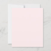 Blush pink floral cross First Communion invitation (Achterkant)