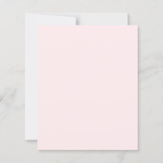 Blush pink floral cross First Communion invitation (Achterkant)
