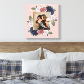 Blush Pink Floral Custom Photo op Canvas (Insitu (Slaapkamer))