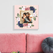 Blush Pink Floral Custom Photo op Canvas (Insitu (Woonkamer))