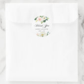 Blush Pink Floral Dank u Sticker (Tas)