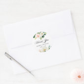 Blush Pink Floral Dank u Sticker (Envelop)