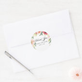 Blush Pink Floral Dank u Sticker (Envelop)