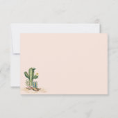 Blush Pink Floral Desert Cactus Bedankt Kaarten (Achterkant)