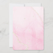 Blush Pink Floral Design Baby shower Uitnodiging (Achterkant)