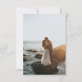 Blush Pink Floral Diamond Lijst Save the Date Aankondiging (Achterkant)