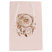 Blush Pink Floral Dream Catcher Verjaardag Medium Cadeauzakje (Voorkant)