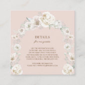 Blush Pink Floral Dream Wedding Details Informatiekaartje (Voorkant)
