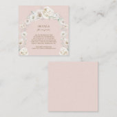 Blush Pink Floral Dream Wedding Details Informatiekaartje (Voorkant / Achterkant)