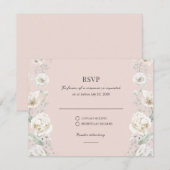 Blush Pink Floral Dream Wedding RSVP (Voorkant / Achterkant)