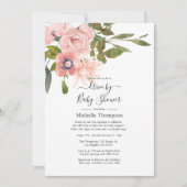 Blush Pink Floral Drive by Shower Kaart (Voorkant)