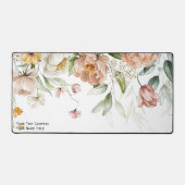 Blush Pink Floral Drop 1600s Stilleven Kunst Bureaumat (Voorkant)