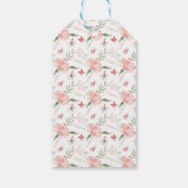 Blush Pink Floral Eerste Communie Favor Cadeau Lab Cadeaulabel (Achterkant)