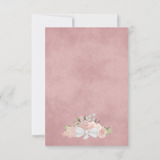 Blush Pink Floral Elegant Boho Wedding Calendar Save The Date (Achterkant)