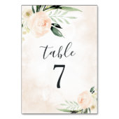 Blush Pink Floral Elegant Champagne Garden Wedding Kaart (Voorkant)