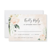 Blush Pink Floral Elegant Champagne Garden Wedding