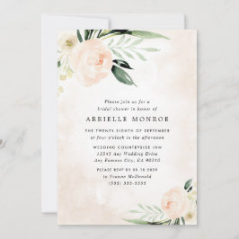 Blush Pink Floral Elegant Garden Vrijgezellenfeest Kaart