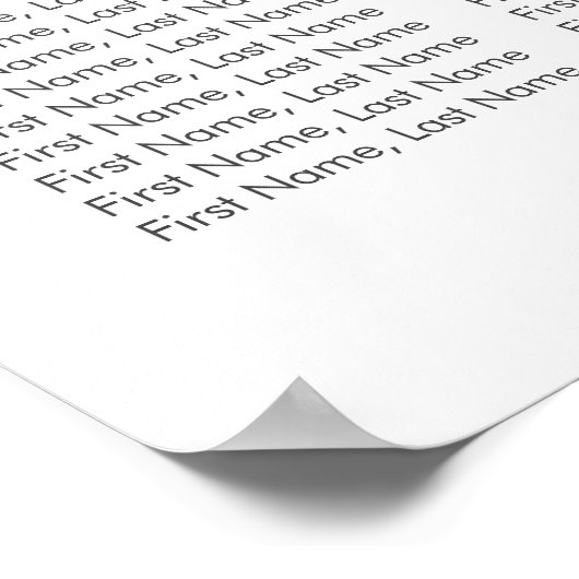 Blush Pink Floral Elegant Wedding Seding Chart Poster (Hoek)