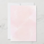 Blush Pink Floral Elegante bruiloft uitnodiging (Achterkant)