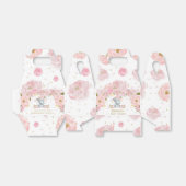 Blush Pink Floral Elephant Baby shower Birthday Bedankdoosjes (Uitgevouwen)
