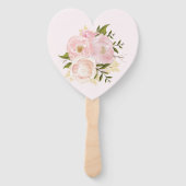 Blush Pink Floral Elephant Baby shower Birthday Handwaaier (Achterkant)