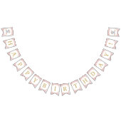 Blush Pink Floral Elephant Birthday Baby shower Vlaggetjes (Alle)