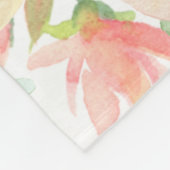 Blush Pink Floral Elephant Speciaal Meisje Fleece Deken (Hoek)