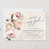 Blush Pink Floral Engagement Party Kaart (Voorkant)